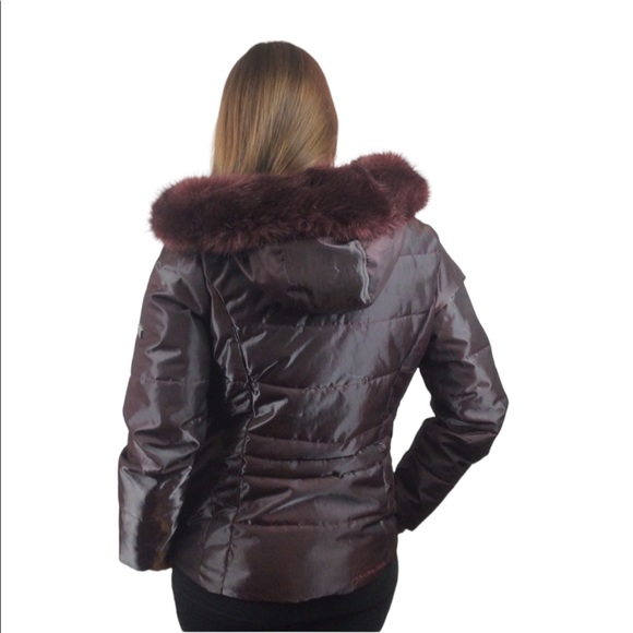 Obermeyer Puffer Iridescent Brown Coat Jacket - Picture 4 of 14